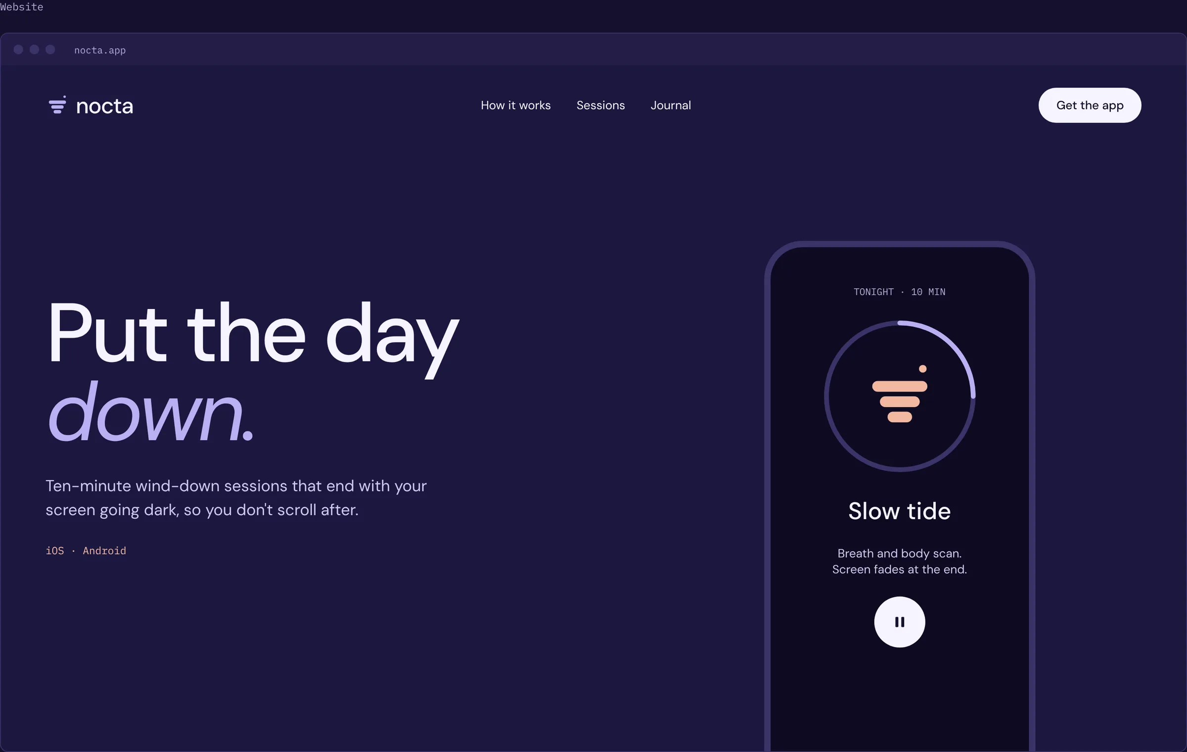 Nocta website