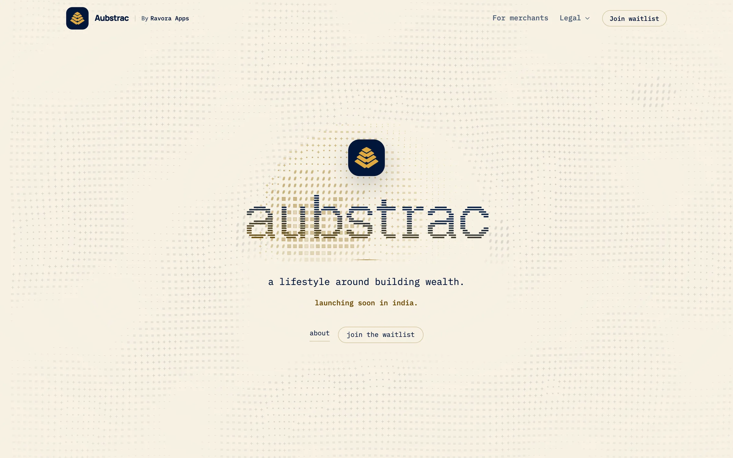 Aubstrac website, view 1
