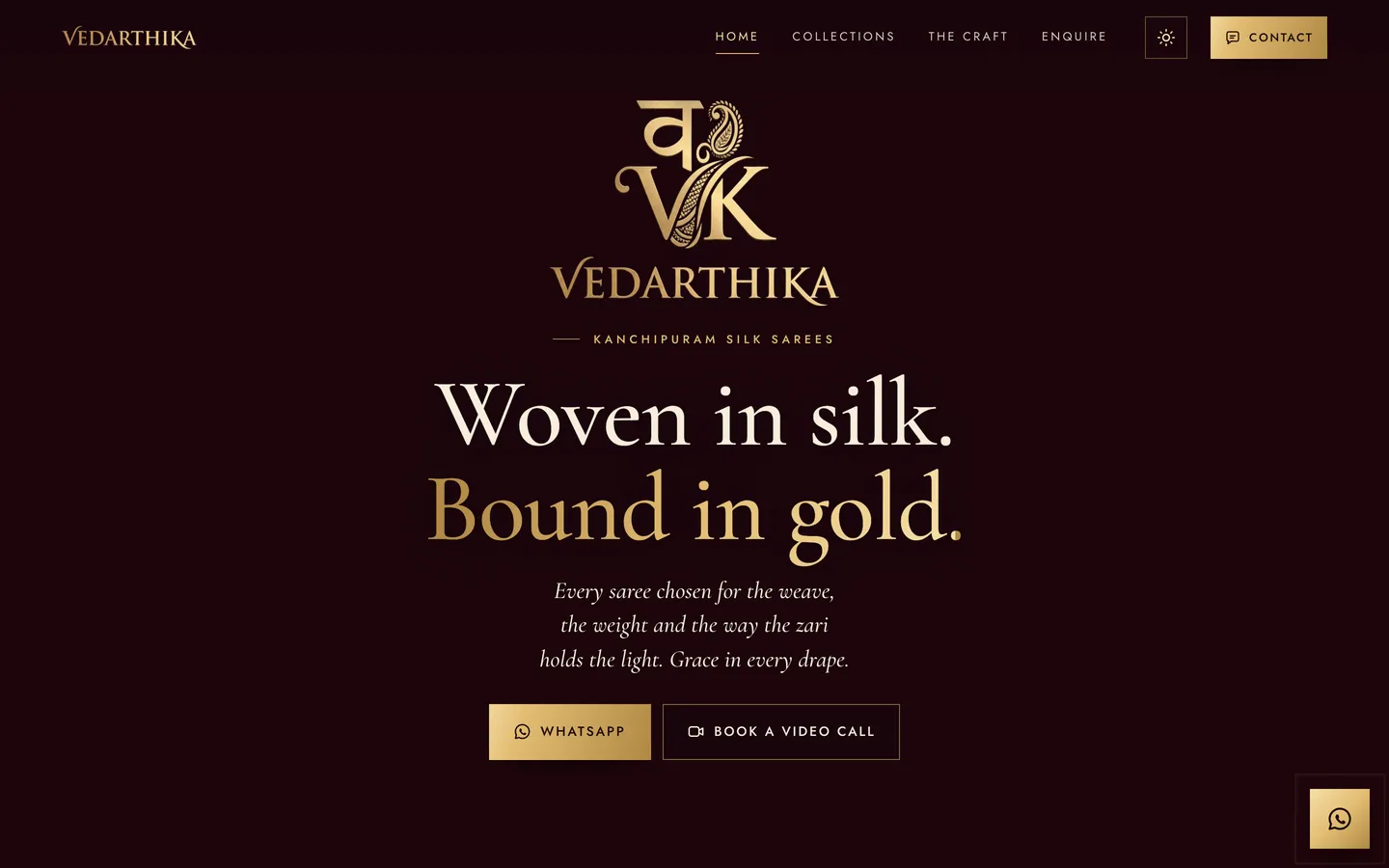 Vedarthika website, view 1
