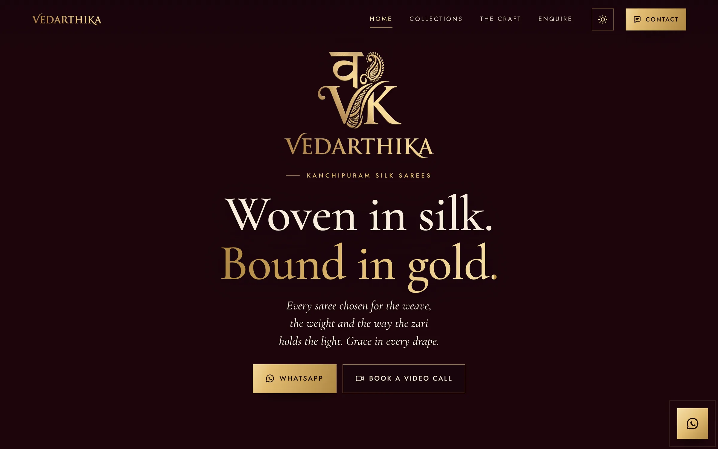 Vedarthika website, view 1